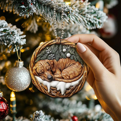 Rhodesian Ridgeback In Mini Basket Ornament - MB016