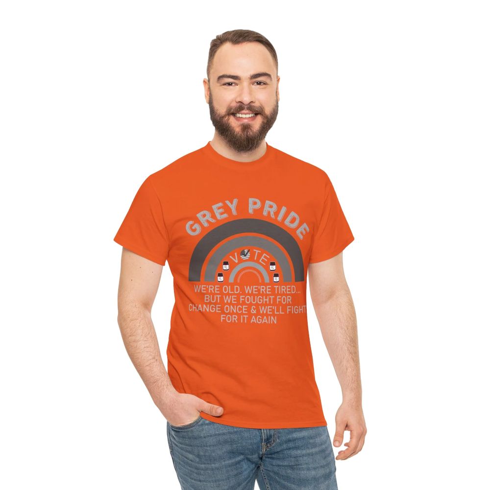 Grey Pride T-Shirt – Inspirational Aging With Strength Graphic Tee