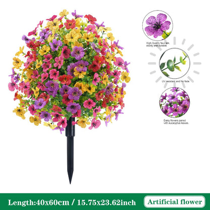 Artificial Violet for Outdoor Indoor Garden Home Decoration