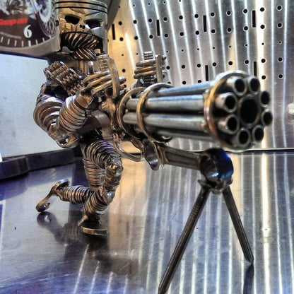 Classic Piston Skeleton Soldiers Sculpture