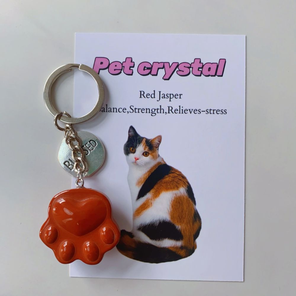 Pet Crystal Charm Keychain – Emotional Support Gift