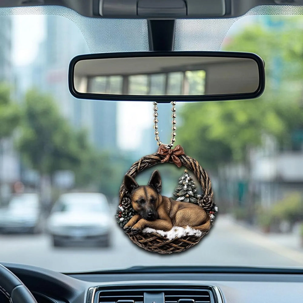 Belgian Malinois In Mini Basket Ornament - MB018