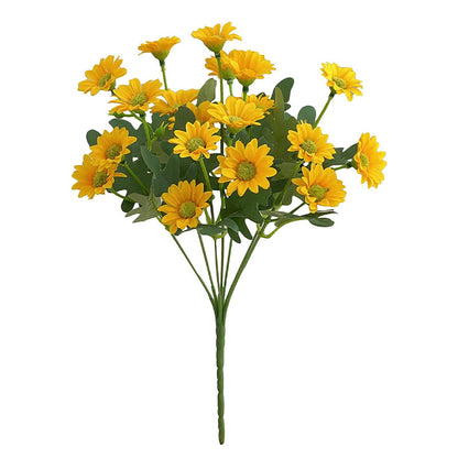 Artificial Outdoor Sunset Mums Flowers - UV resistant, Waterproof, Windproof