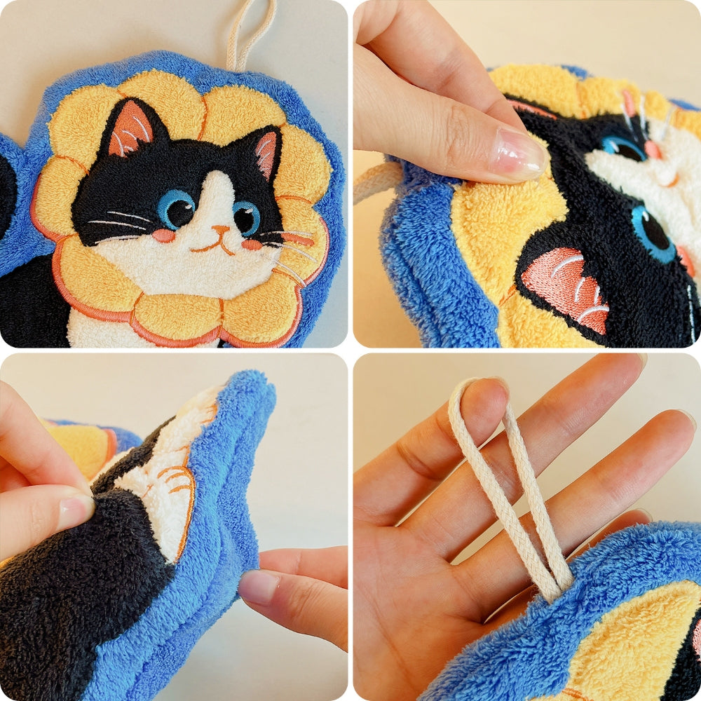 Adorable Cat Hand Towels - H549