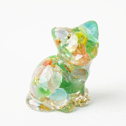 Cat's Eye - Handmade Natural Crystal Gemstone Sitting Cat