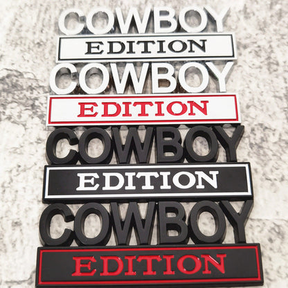 Cowboy Edition - Emblem Sticker Badge, Funny Decals for Car, Truck, SUV, Motorcycle - TE021