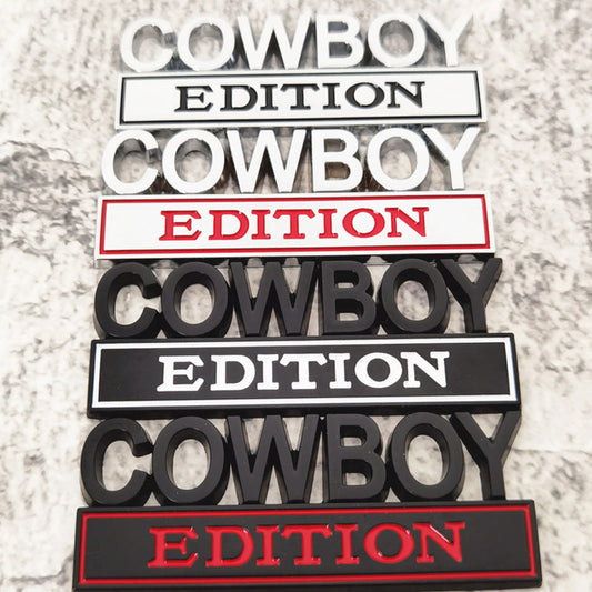 Cowboy Edition - Emblem Sticker Badge, Funny Decals for Car, Truck, SUV, Motorcycle - TE021