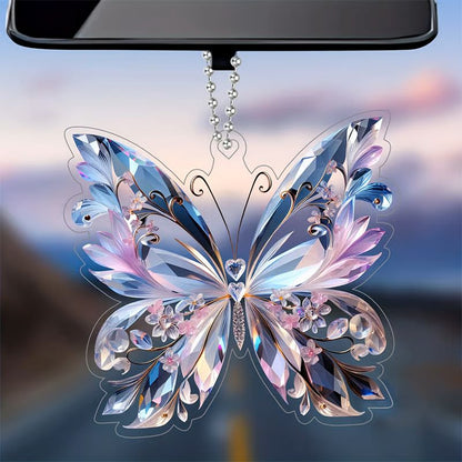 Crystal Butterfly Acrylic Pendant