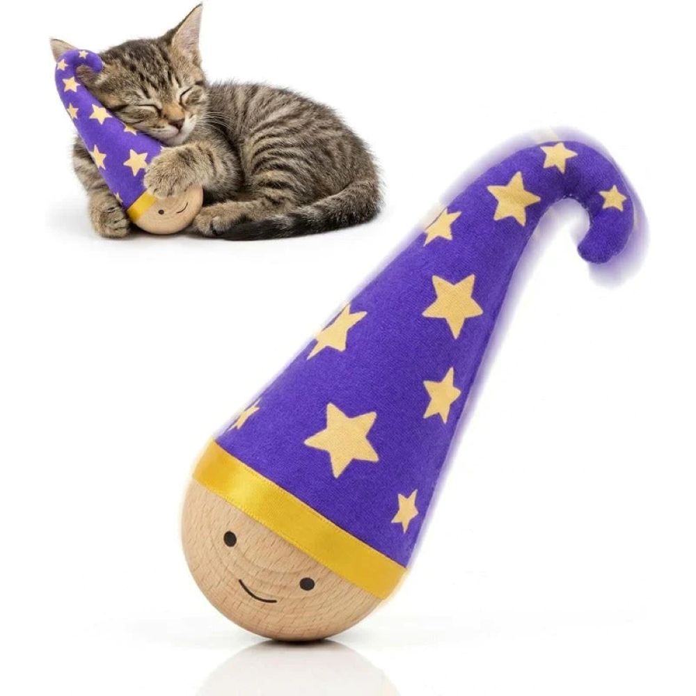 Wooden Wobble Cat Toy