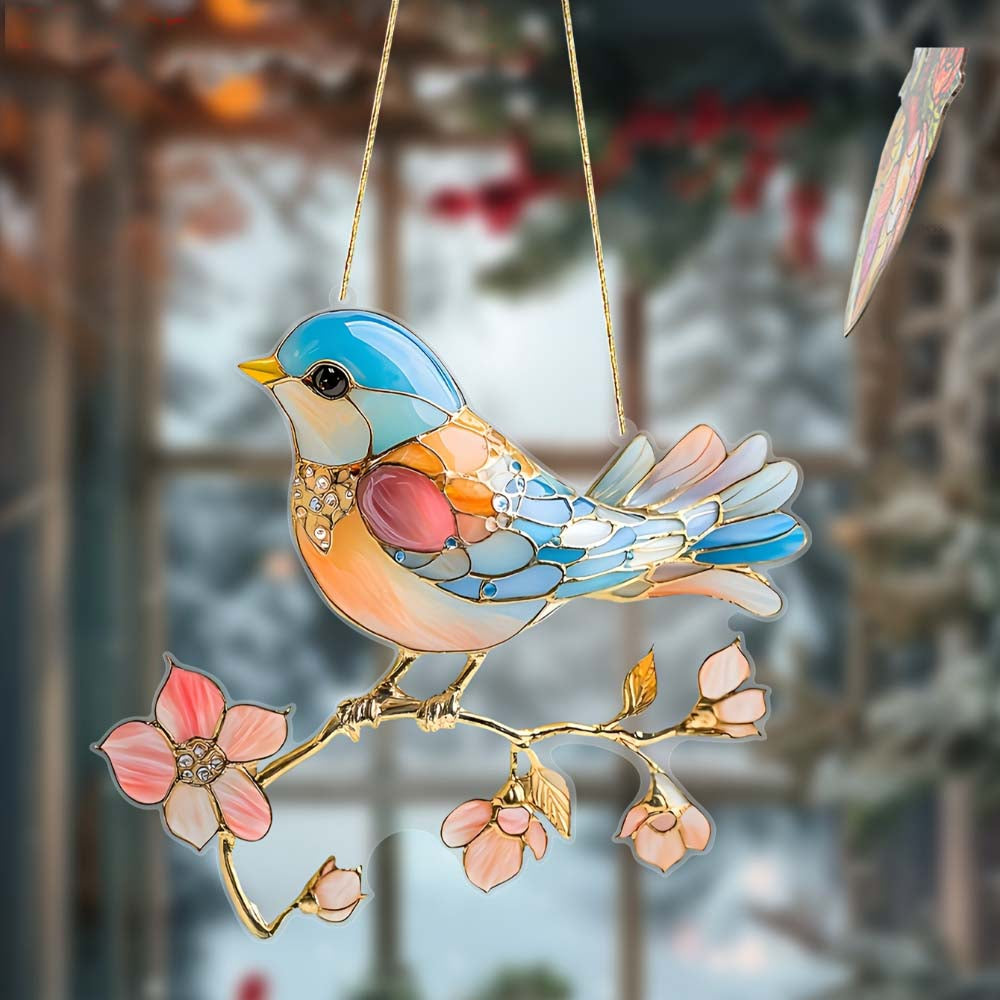 Crystal Bird Stained Art Ornament
