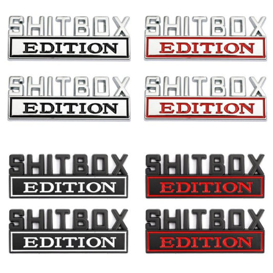 Shitbox Edition - Emblem Sticker Badge, Funny Decals for Car, Truck, SUV, Motorcycle - TE016