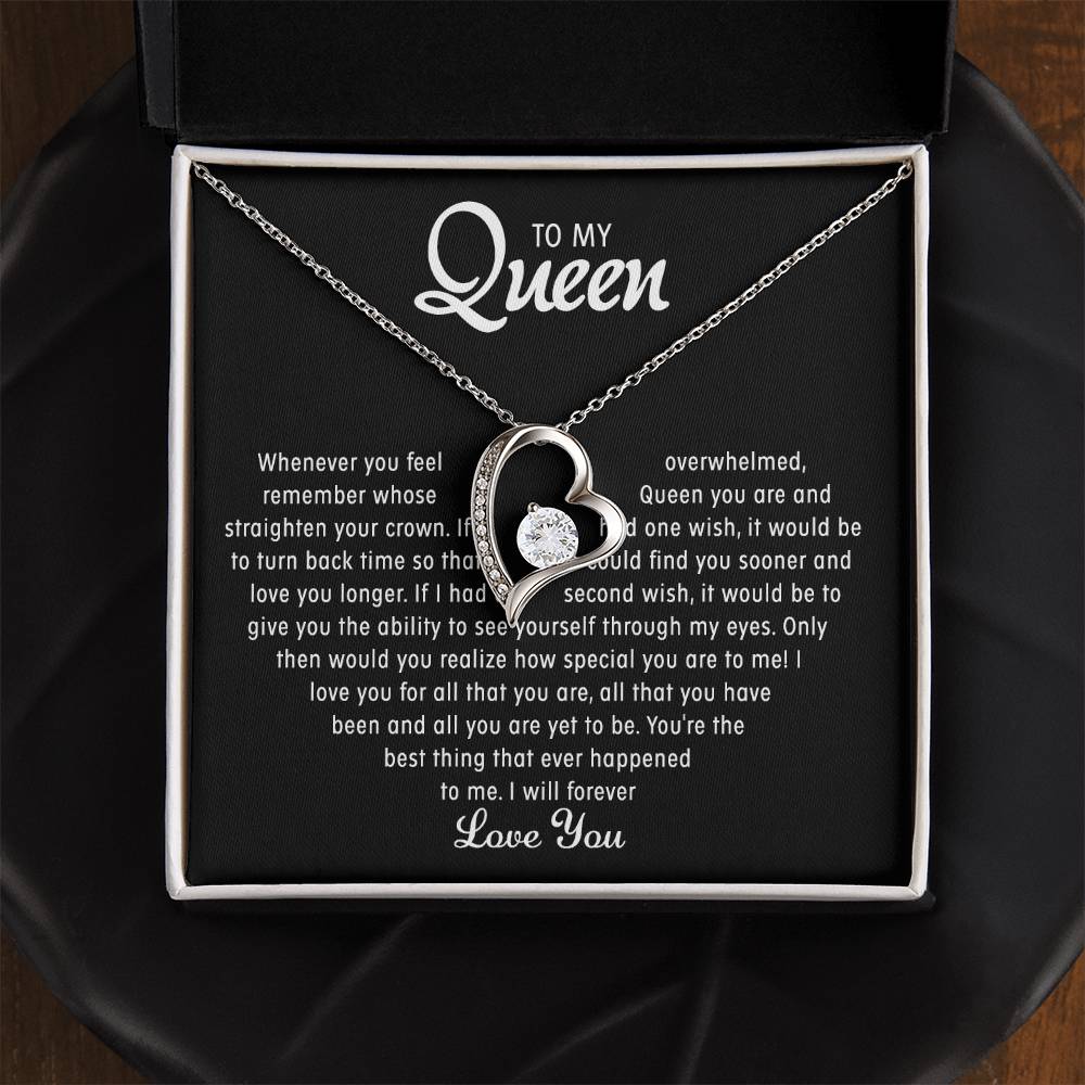 To My Queen – Love Heart Necklace
