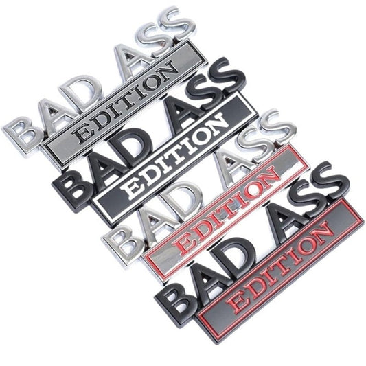 Bad Ass Edition - Emblem Sticker Badge, Funny Decals for Car, Truck, SUV, Motorcycle - TE005