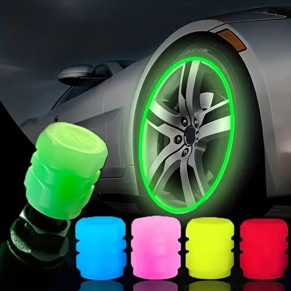 50PCS Glow-in-the-Dark Car Tire Valve Cap Set
