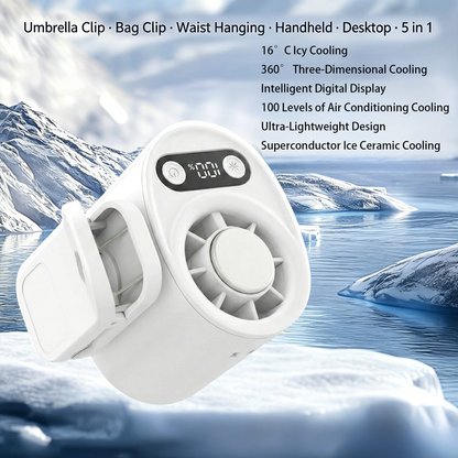 Portable Cooling Clip-On Fan - Rechargeable Clip Fan