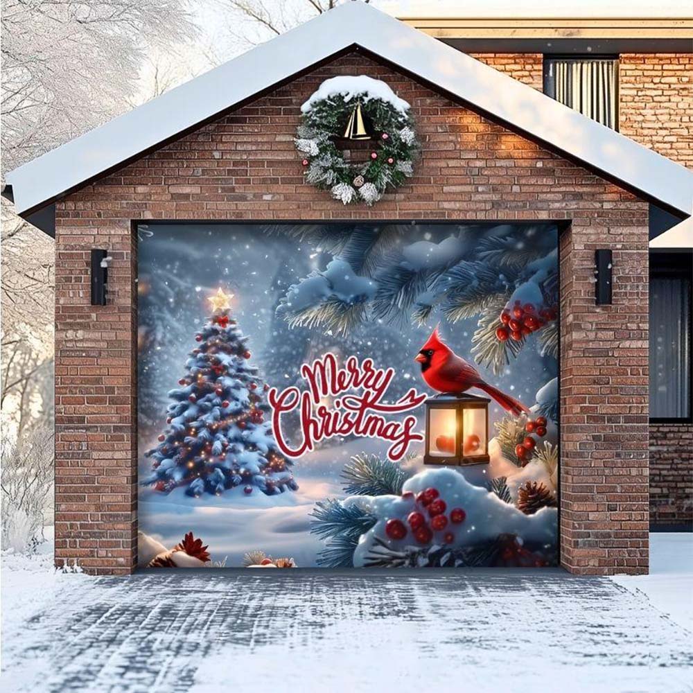 Cardinal's Christmas Garage Door Covers D488