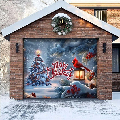 Cardinal's Christmas Garage Door Covers D488