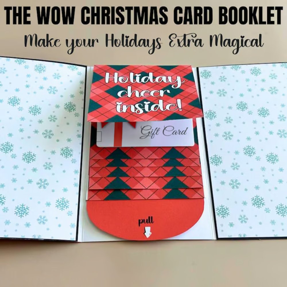Christmas Gift Card Holder Book – Handmade Holiday Surprise, Festive Design & Heartfelt Gifting Magic