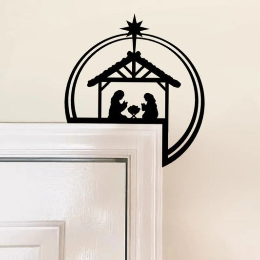 Metal Nativity Scene Door Topper - NS002