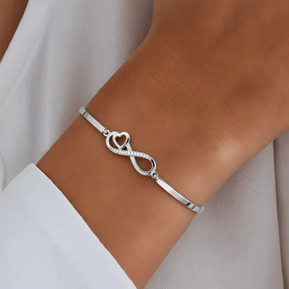 To My Unbiological Daughter - I Always With You Heart Infinity Bracelet