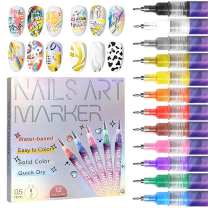 12 Colors Nail Art Pens Set