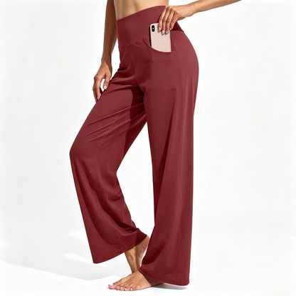 Wide Leg Pants Woman Yoga Pants with Pockets Stretch Loose Casual Lounge Sweatpants