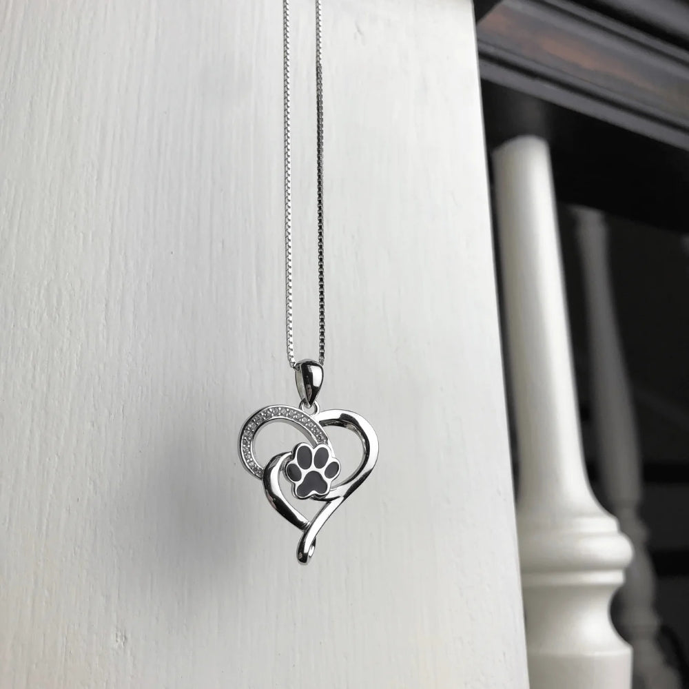 Infinite Heart Paw Necklace