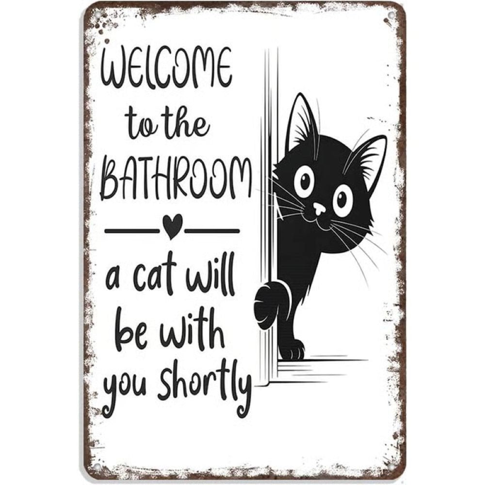 Vintage Black & White Humor Metal Sign - BW001