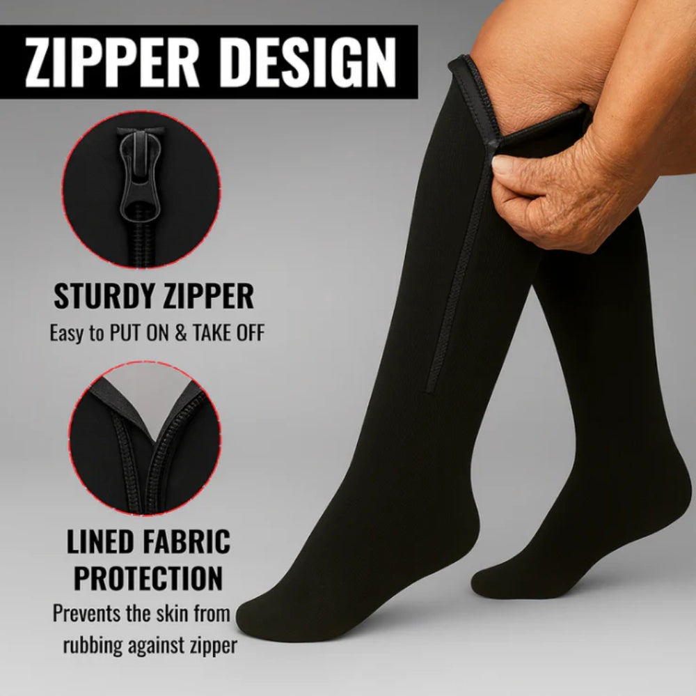 Zipper Compression Socks