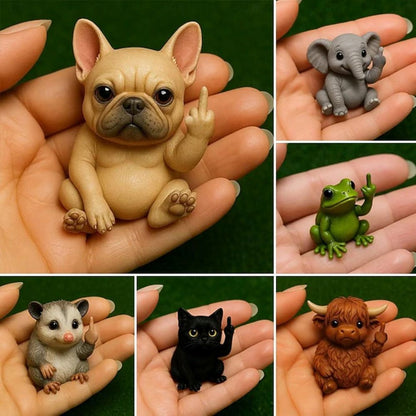 Funny Middle Finger Resin Animals