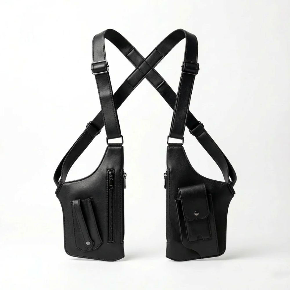 Premium Leather Shoulder Bag - Hidden Anti-Theft Compartments