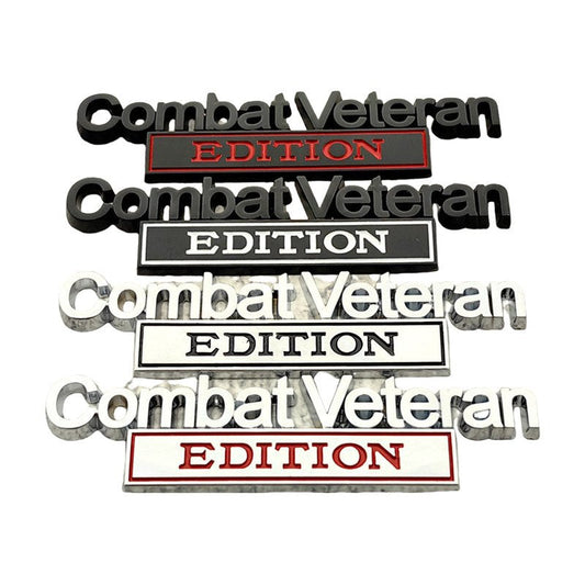 Combat Veteran - Emblem Sticker Badge, Funny Decals for Car, Truck, SUV, Motorcycle - TE007