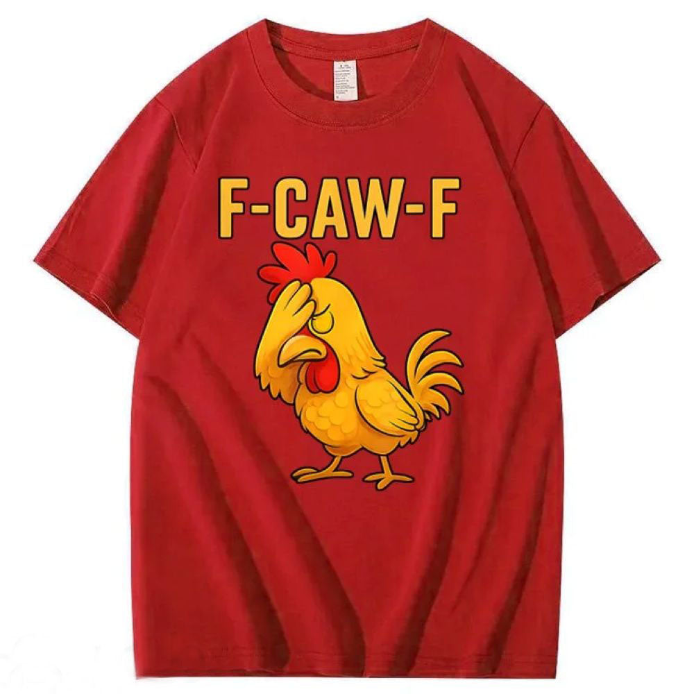 F-Caw-F Helpless Chicken Pattern T-Shirt