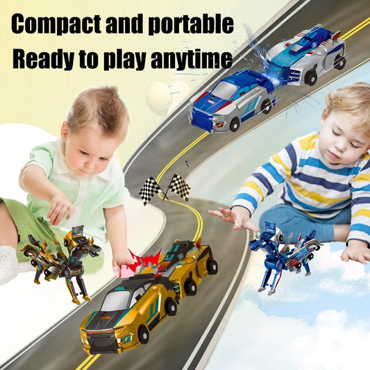 2-in-1 Transforming Dragon Car Toy with Collision Action