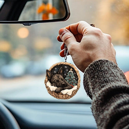 Dutch Shepherd In Mini Basket Ornament - MB002