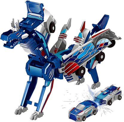2-in-1 Transforming Dragon Car Toy with Collision Action