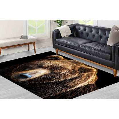 Realistic Bear Face - Wildlife Animal Area Rug - H631