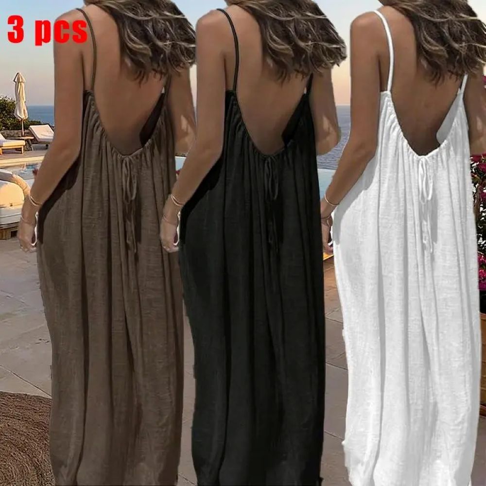 Women's Sleeveless Cami Lounge Dress – Soft Maxi Nightgown For Sleeping & Lounging