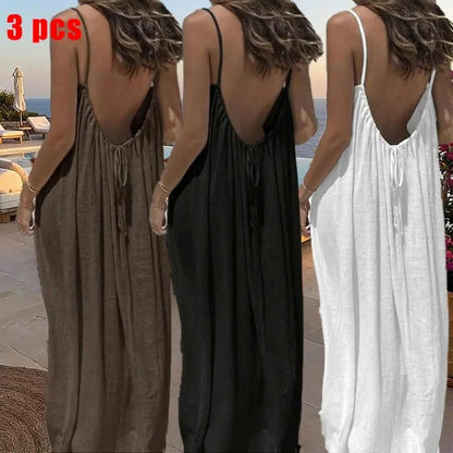 Women's Sleeveless Cami Lounge Dress – Soft Maxi Nightgown For Sleeping & Lounging