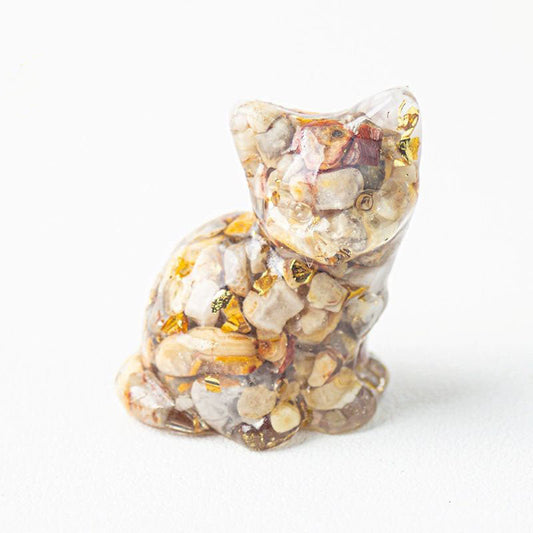Agate - Handmade Natural Crystal Gemstone Sitting Cat