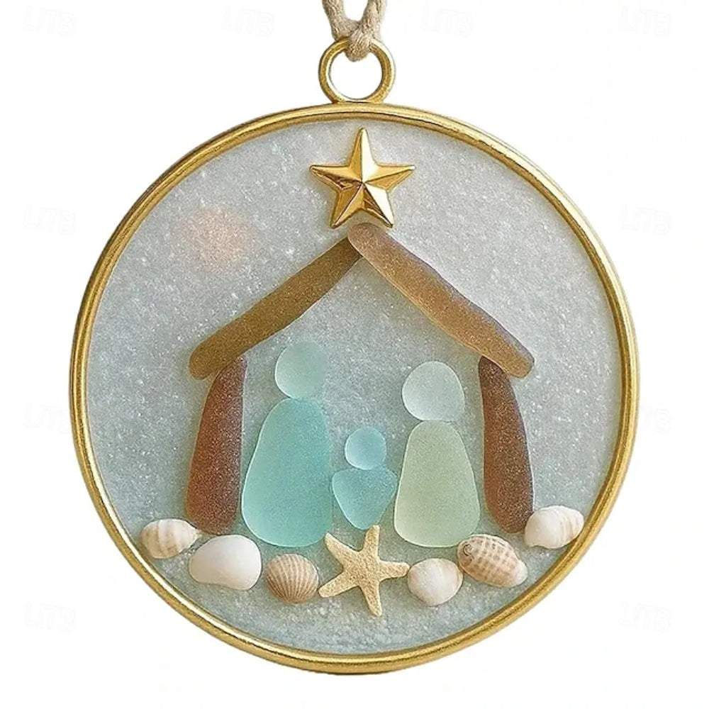 Sea Glass Coastal Christmas Tree Ornament