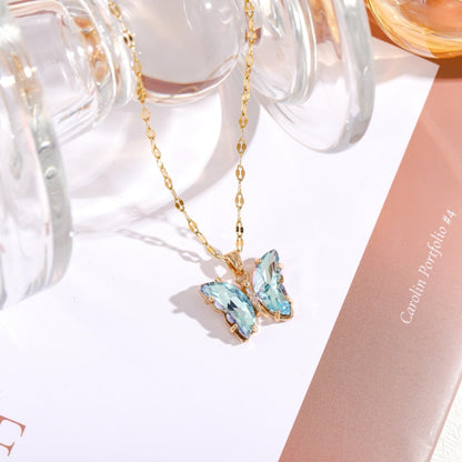 Crystal Butterfly Necklace 🦋