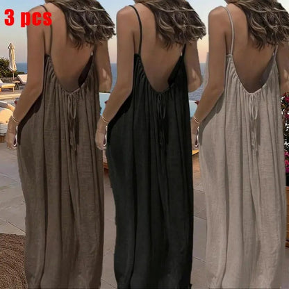 Women's Sleeveless Cami Lounge Dress – Soft Maxi Nightgown For Sleeping & Lounging
