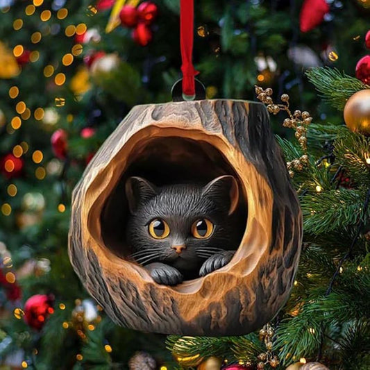 Black Cat - Animal Christmas Ornament CH023