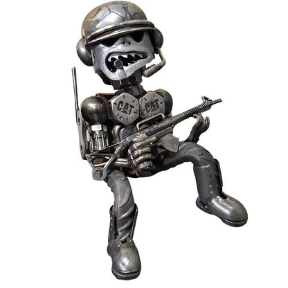 Classic Piston Skeleton Soldiers Sculpture