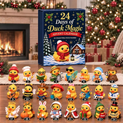 24-day Christmas advent calendar featuring collectible mini duck figures