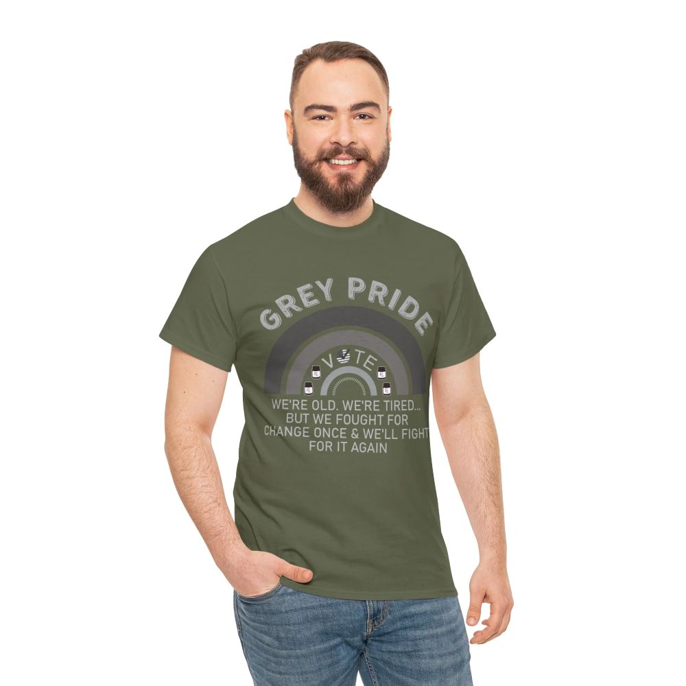 Grey Pride T-Shirt – Inspirational Aging With Strength Graphic Tee