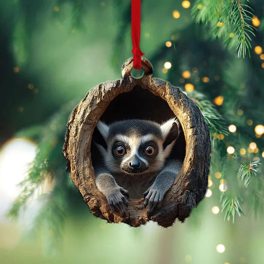 Lemur - Animal Christmas Ornament CH024