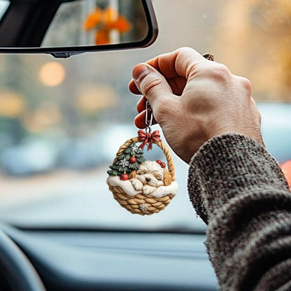 Havanese In Mini Basket Ornament - MB025