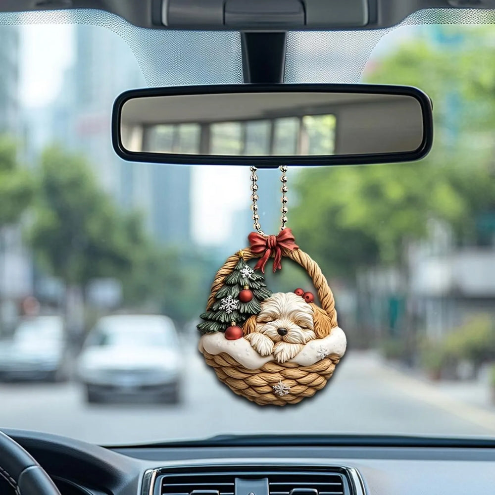 Havanese In Mini Basket Ornament - MB025